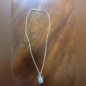 Sterling silver Egyptian necklace with pendant.
